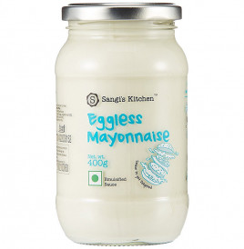 Sangi's Kitchen Eggless Mayonnaise Emulsified Sauce  Glass Bottle  400 grams